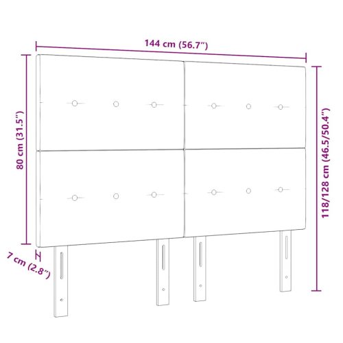  LED ágytámla LED -es lámpákkal Tópszínű 144 cm Poliészter