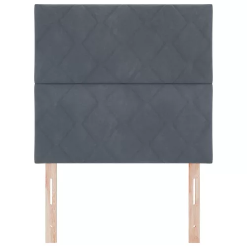  LED ágytámla Sötétszürke 90 cm Műbőr