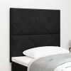  LED ágytámla Fekete 90 cm Bársony