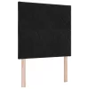  LED ágytámla Fekete 90 cm Bársony