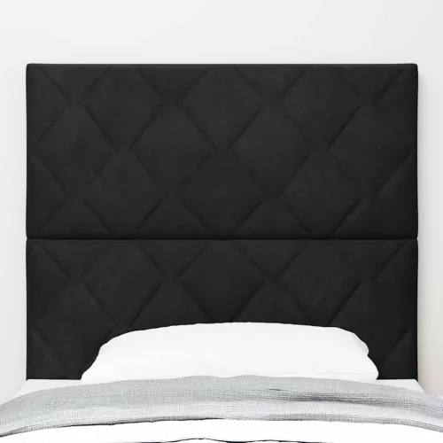  LED ágytámla Fekete 90 cm Bársony