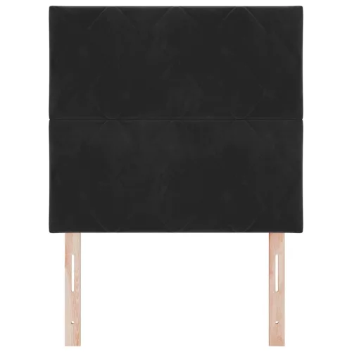  LED ágytámla Fekete 90 cm Bársony