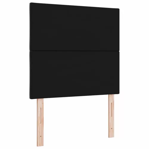  LED ágytámla Fekete 90 cm Bársony