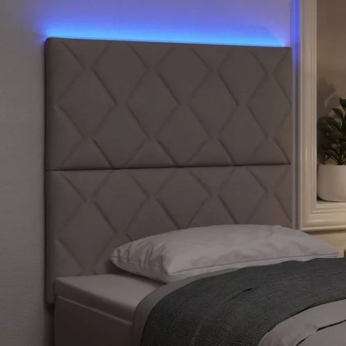  LED ágytámla Tópszínű 100 cm szövet