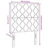  LED ágytámla Tópszínű 100 cm szövet