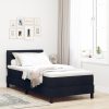  Boxspring Ágy Mattal Fekete 90x200 cm Szövet