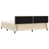  Boxrugós ágy matracmal fejtámlával Krém 200 x 200 cm szövet