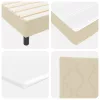  Boxrugós ágy matracmal fejtámlával Krém 200 x 200 cm szövet