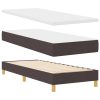  Boxspring ágy matraccal sötétbarna 80x200 cm szövet