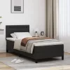  Boxspring Ágy Matrac - Fekete, Egyszemélyes, Műbőr