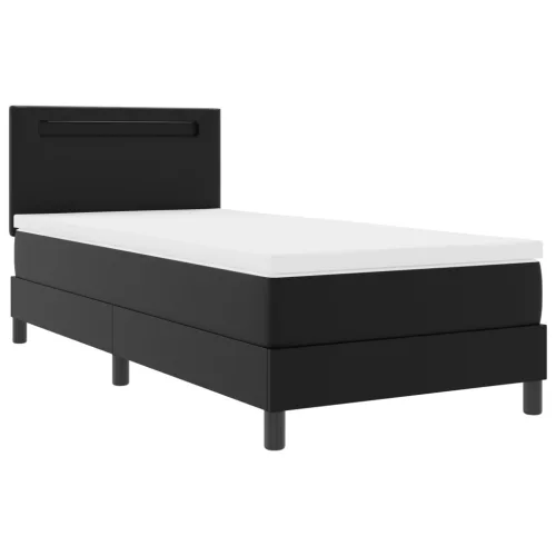  Boxspring Ágy Matrac - Fekete, Egyszemélyes, Műbőr