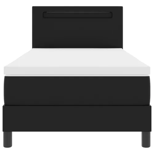  Boxspring Ágy Matrac - Fekete, Egyszemélyes, Műbőr
