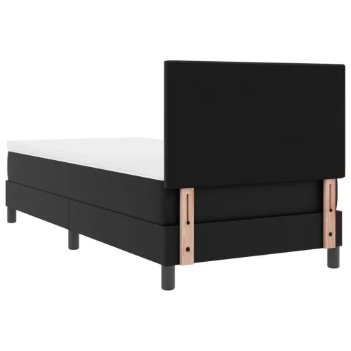  Boxspring Ágy Matrac - Fekete, Egyszemélyes, Műbőr