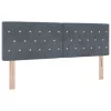  Boxspring Ágy Matracokkal Sötétszürke 140x200 cm Bársony