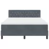  Boxspring Ágy Matracokkal Sötétszürke 140x200 cm Bársony