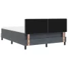  Boxspring Ágy Matracokkal Sötétszürke 140x200 cm Bársony