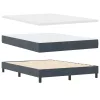  Boxspring Ágy Matrac Ezüst Szürke 160x200 cm Bársonyos