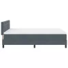  Boxspring Ágy Matrac Ezüst Szürke 160x200 cm Bársonyos