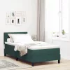  Boxspring Ágy Matrac nélkül Sötét Zöld Egyszemélyes Bársony