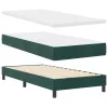  Boxspring Ágy Matrac nélkül Sötét Zöld Egyszemélyes Bársony