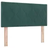 Boxspring Ágy Matrac nélkül Sötét Zöld Egyszemélyes Bársony