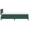  Boxspring Ágy Matrac nélkül Sötét Zöld Egyszemélyes Bársony