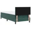  Boxspring Ágy Matrac nélkül Sötét Zöld Egyszemélyes Bársony