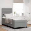  Boxrugós ágy matracmal Világosszürke 90 x 190 cm szövet