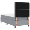  Boxrugós ágy matracmal Világosszürke 90 x 190 cm szövet