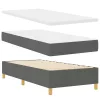  Boxrugós ágy matracmal Sötétszürke 90 x 200 cm szövet