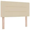  Boxrugós ágy matracmal fejtámlával Krém 80 x 200 cm szövet