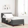  Boxspring Ágy Matrac Készült Sötétszürke Színben, 90x190 cm, Szövet
