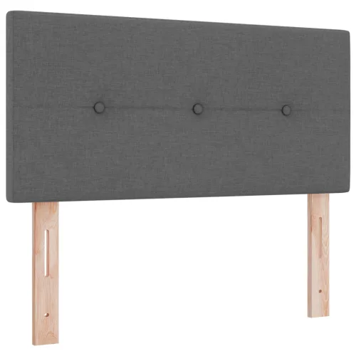  Boxspring Ágy Matrac Készült Sötétszürke Színben, 90x190 cm, Szövet