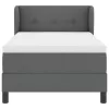  Boxspring Ágy Matrac Készült Sötétszürke Színben, 90x190 cm, Szövet