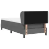  Boxspring Ágy Matrac Készült Sötétszürke Színben, 90x190 cm, Szövet