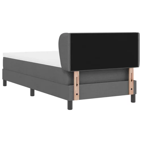  Boxspring Ágy Matrac Készült Sötétszürke Színben, 90x190 cm, Szövet