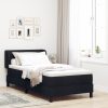  Boxspring Ágy Mattal Fekete 90x190 cm Szövet
