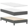  Boxspring Ágy Mattal Sötétszürke 100x200 cm Szövet