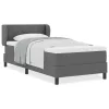  Boxspring Ágy Mattal Sötétszürke 100x200 cm Szövet