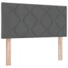  Boxspring Ágy Mattal Sötétszürke 100x200 cm Szövet