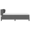  Boxspring Ágy Mattal Sötétszürke 100x200 cm Szövet