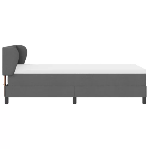  Boxspring Ágy Mattal Sötétszürke 100x200 cm Szövet