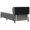  Boxspring Ágy Mattal Sötétszürke 100x200 cm Szövet