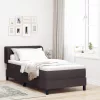  Boxspring Ágy Mattal Sötétbarna 100x200 cm Szövet