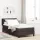  Boxspring Ágy Mattal Sötétbarna 100x200 cm Szövet