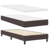  Boxspring Ágy Mattal Sötétbarna 100x200 cm Szövet