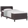  Boxspring Ágy Mattal Sötétbarna 100x200 cm Szövet