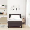  Boxspring Ágy Mattal Sötétbarna 100x200 cm Szövet