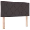  Boxspring Ágy Mattal Sötétbarna 100x200 cm Szövet