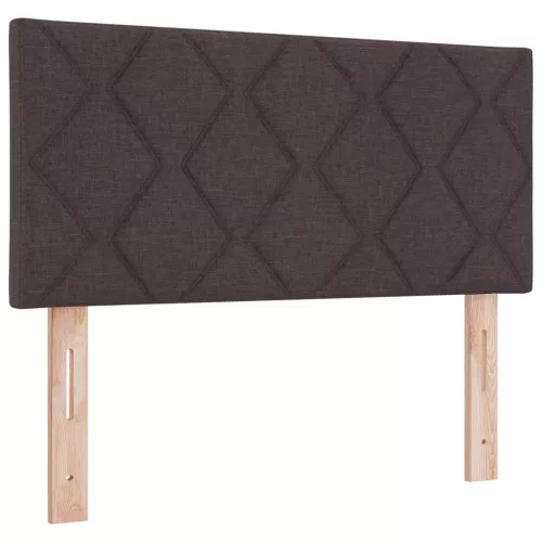  Boxspring Ágy Mattal Sötétbarna 100x200 cm Szövet
